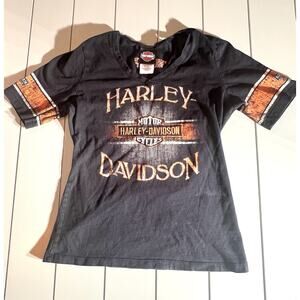 Harley-Davidson Women’s Embroidered Flaming Gorge Graphic T-Shirt